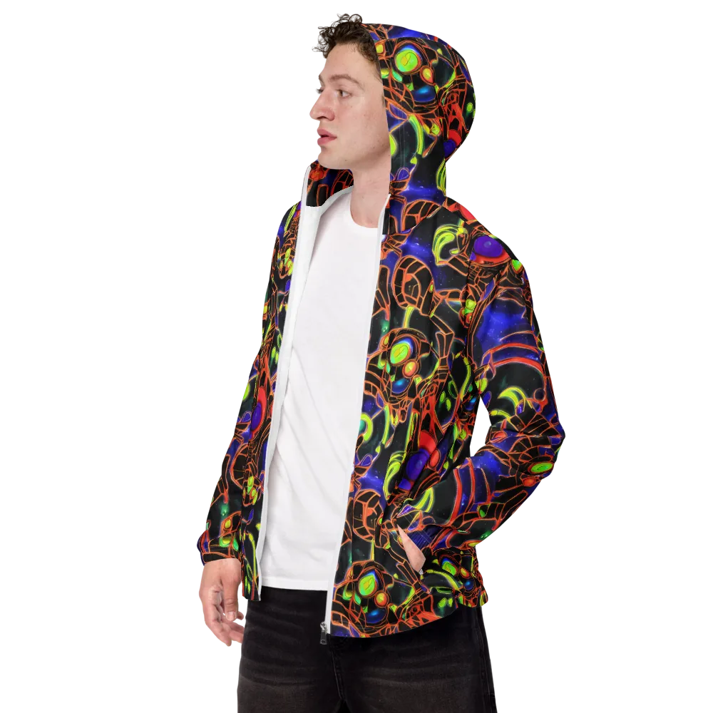 Cosmic Circuitry on Men's Windbreaker — Left Front