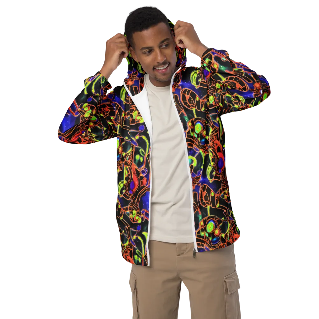 Cosmic Circuitry on Men's Windbreaker — Front