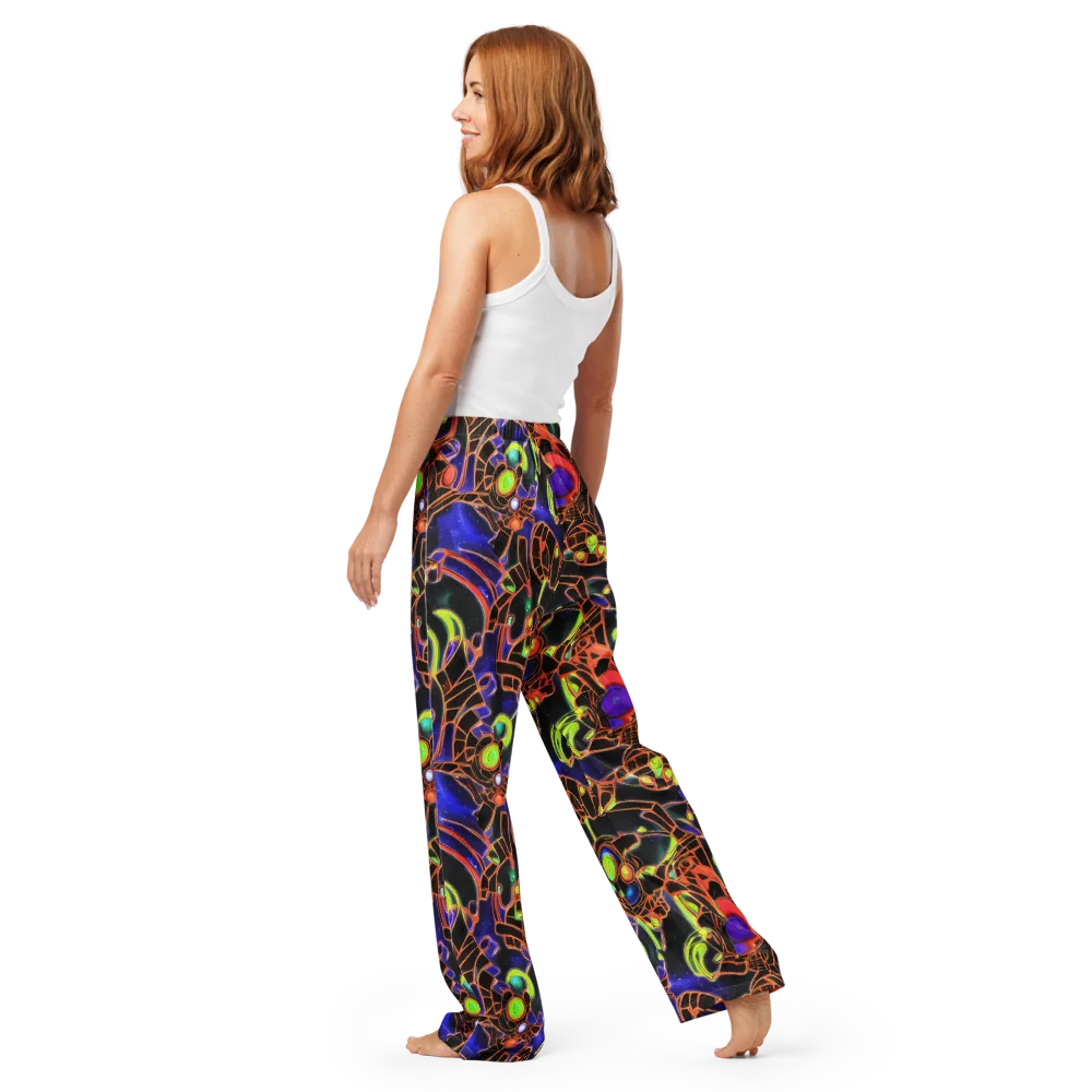 Cosmic Circuitry on Women's Pajama Pants — Back
