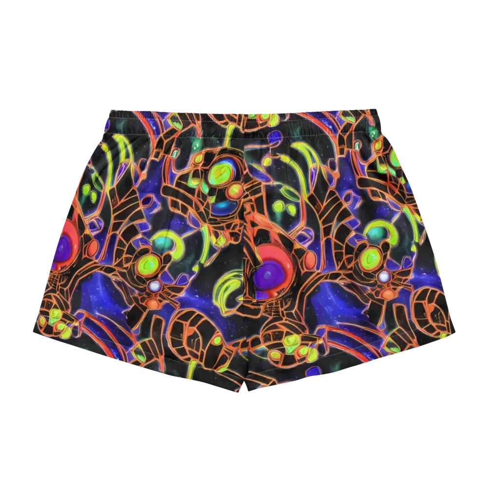 Cosmic Circuitry on Women's Pajama Shorts — Back