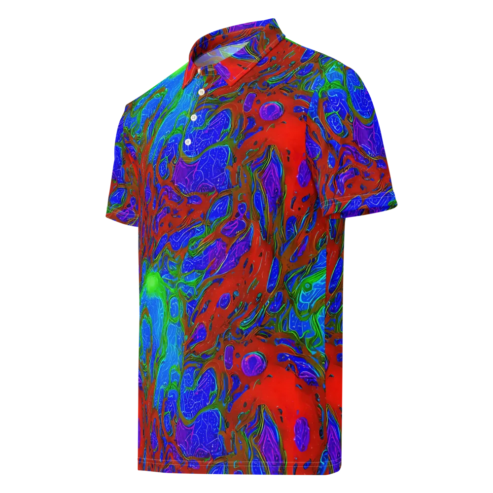 Cosmic Magma on Men's Slim Fit Polo Shirt — Left Front