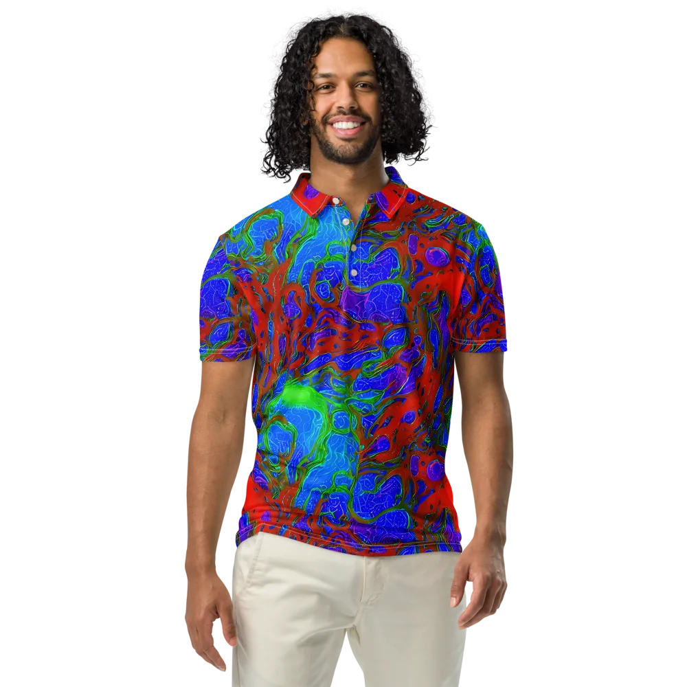 Cosmic Magma on Men's Slim Fit Polo Shirt — Front