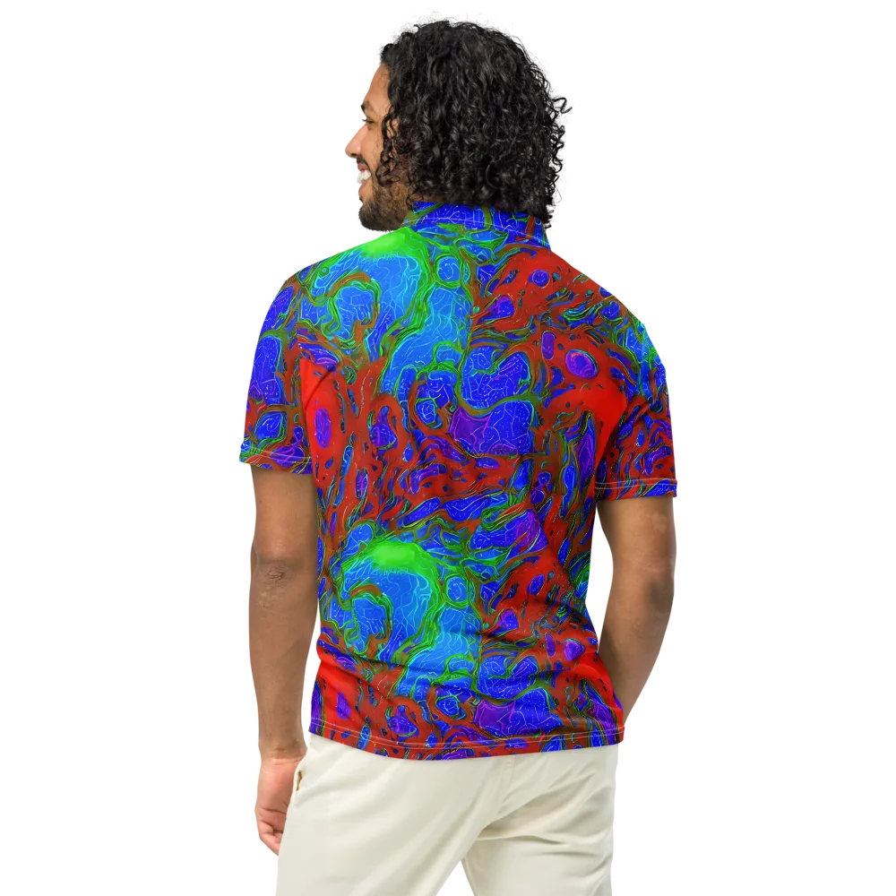 Cosmic Magma on Men's Slim Fit Polo Shirt — Back