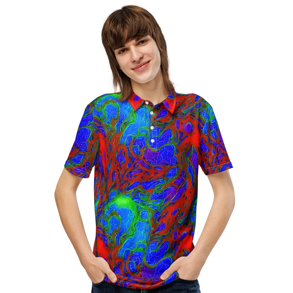 Cosmic Magma on Men's Slim Fit Polo Shirt — Front