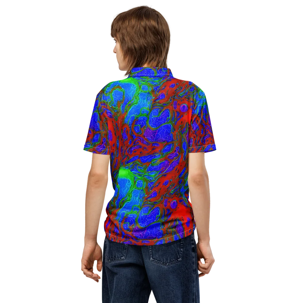 Cosmic Magma on Men's Slim Fit Polo Shirt — Back