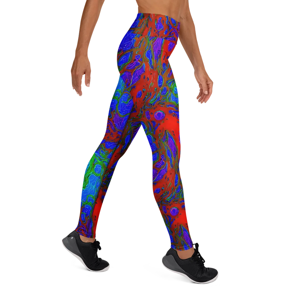 Cosmic Magma on Yoga Leggings — Right