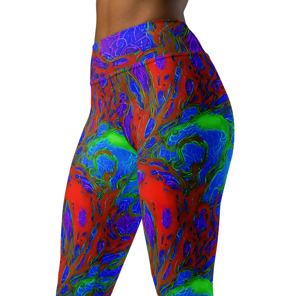 Cosmic Magma on Yoga Leggings — Left Front