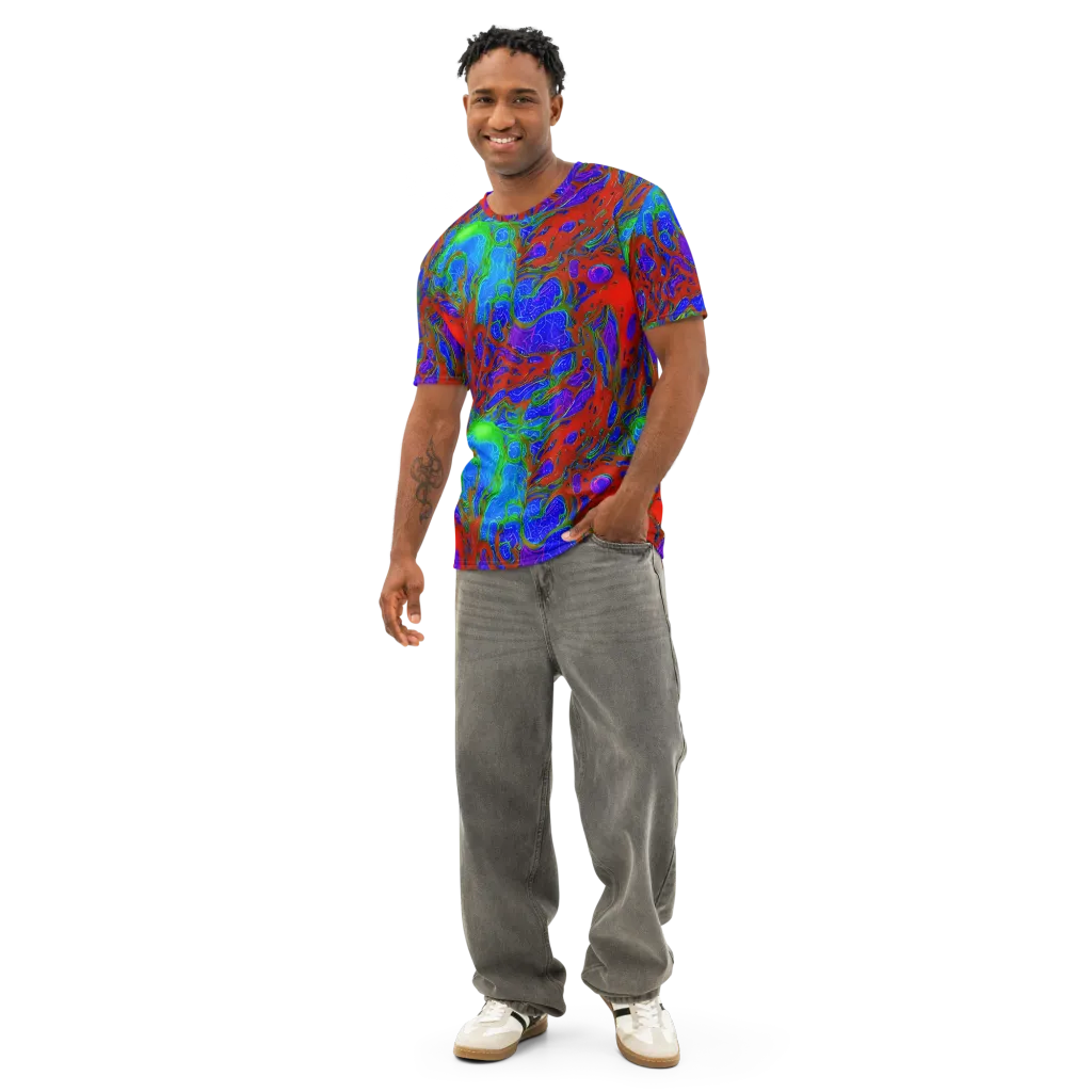 Cosmic Magma on Men's Cotton Crew Neck T-Shirt — Front