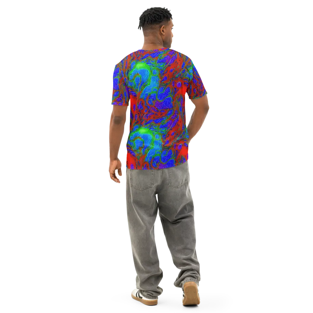 Cosmic Magma on Men's Cotton Crew Neck T-Shirt — Back