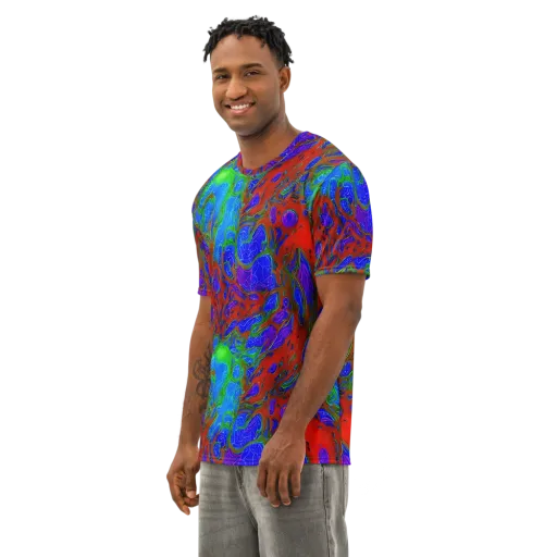 Cosmic Magma on a Men's Cotton Crew Neck T-Shirt