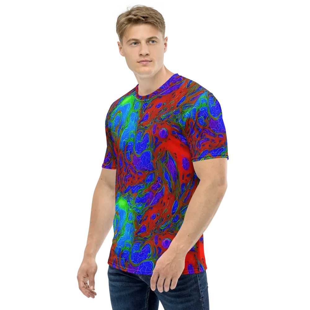 Cosmic Magma on Men's Crew Neck T-Shirt — Left
