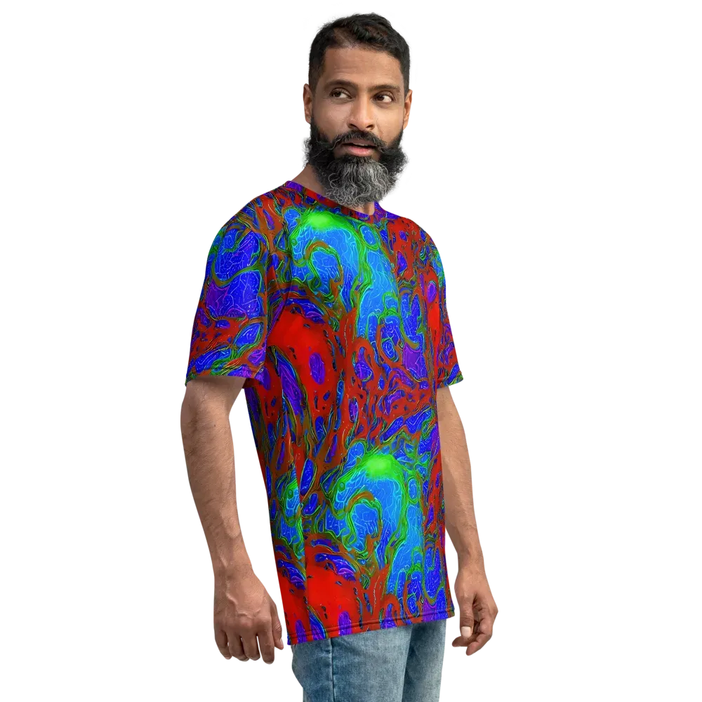 Cosmic Magma on Men's Crew Neck T-Shirt — Right