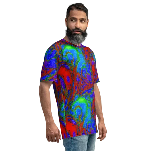 Cosmic Magma on a Men's Crew Neck T-Shirt
