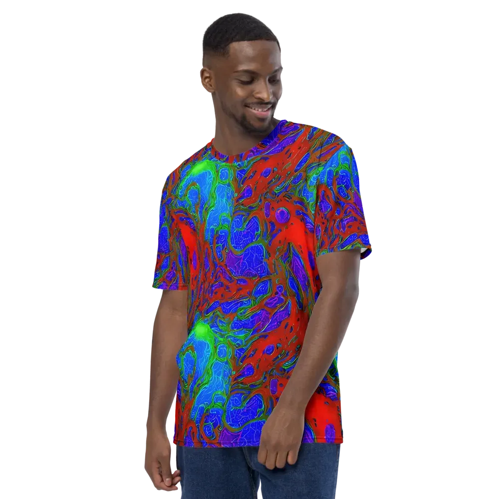 Cosmic Magma on Men's Crew Neck T-Shirt — Left