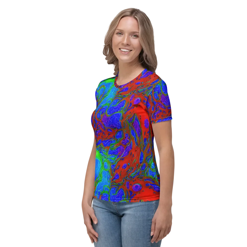Cosmic Magma on Women's Crew Neck T-Shirt — Left