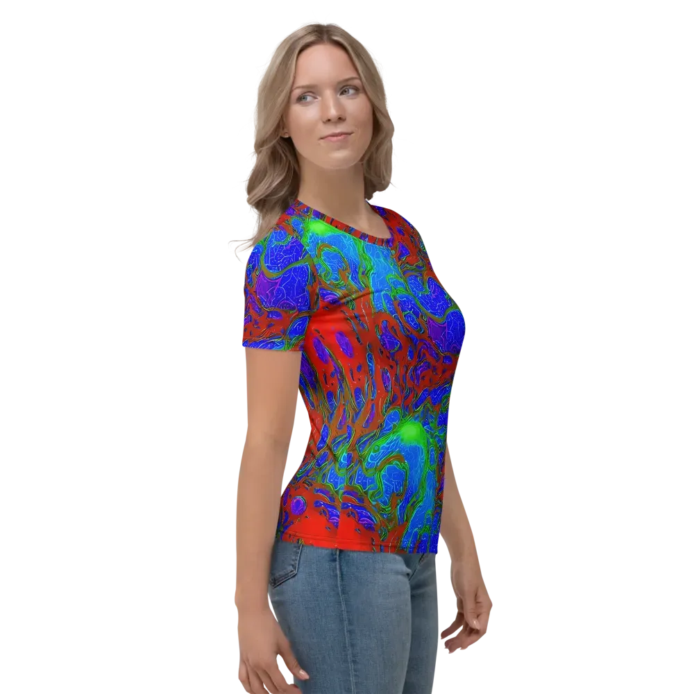 Cosmic Magma on Women's Crew Neck T-Shirt — Right