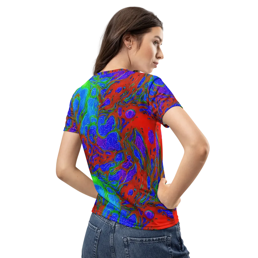 Cosmic Magma on Women's Crew Neck T-Shirt — Back