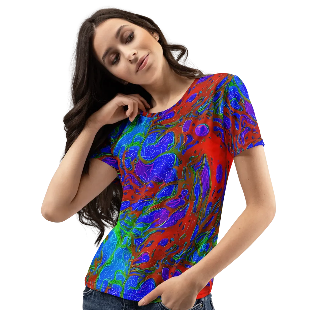 Cosmic Magma on Women's Crew Neck T-Shirt — Left Front