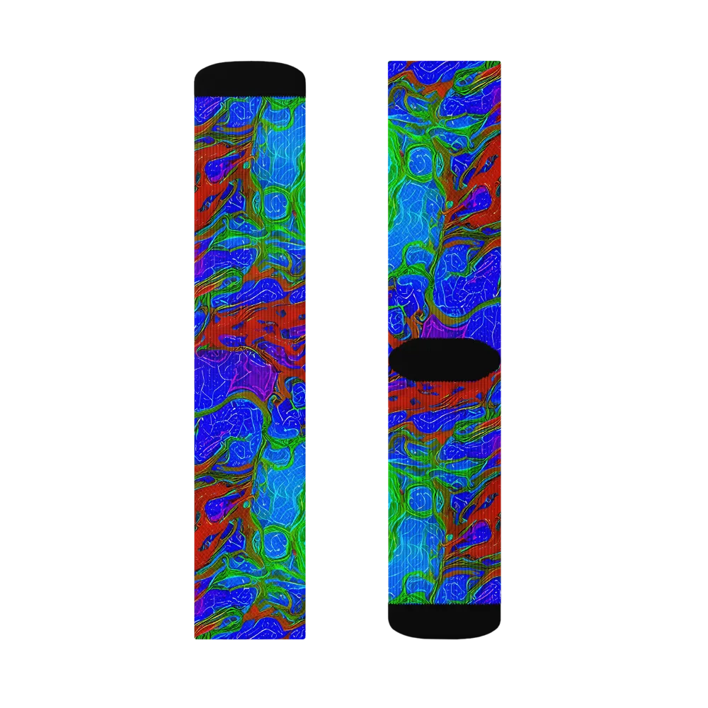 Cosmic Magma on Socks — Right Sock