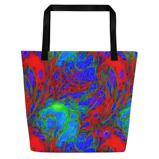 Cosmic Magma on a Large Tote Bag W/ Pocket