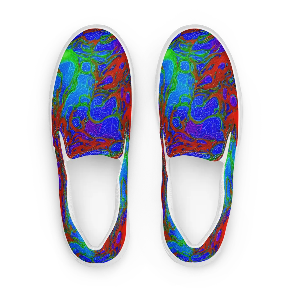 Cosmic Magma on Women's Slip-On Canvas Shoes — Front