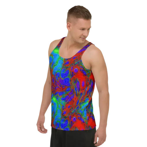 Cosmic Magma on a Men's Tank Top