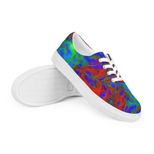 Cosmic Magma on a Men's Lace-Up Canvas Shoes