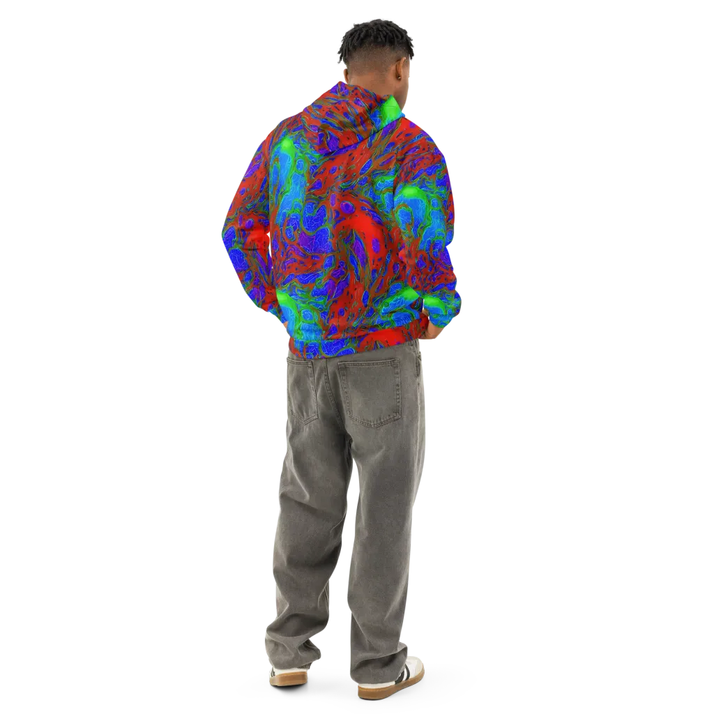 Cosmic Magma on Cotton Hoodie — Back