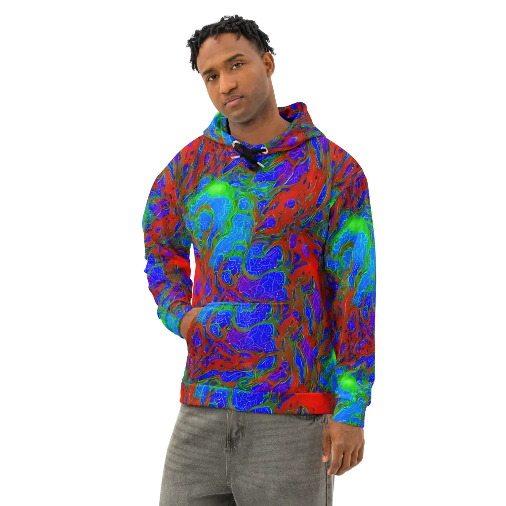 Cosmic Magma on Cotton Hoodie — Left Front