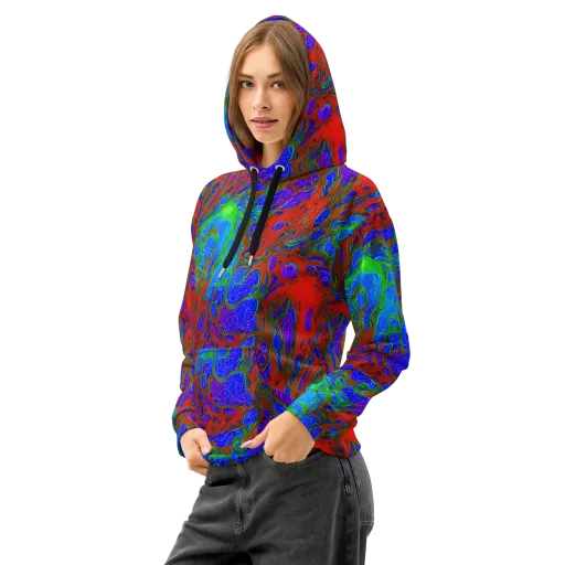 Cosmic Magma on a Cotton Hoodie