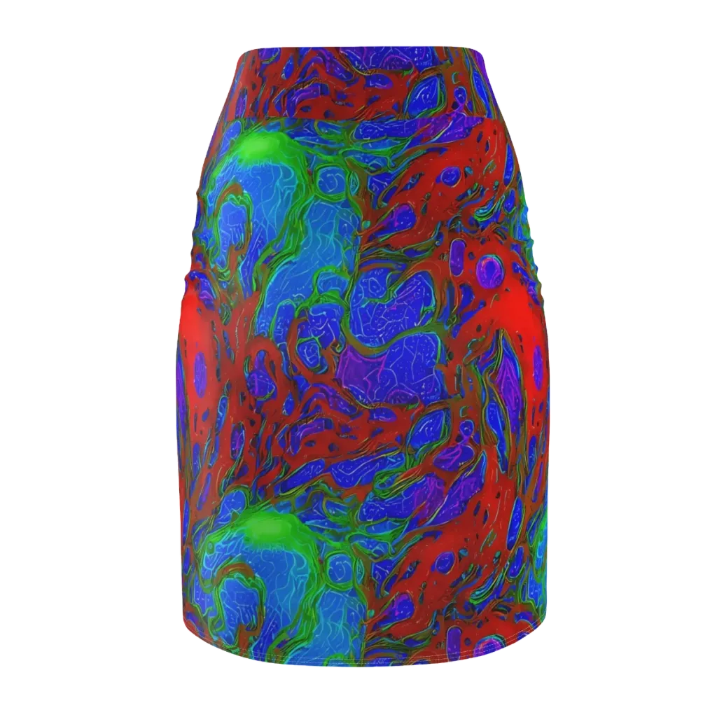 Cosmic Magma on Pencil Skirt — Back