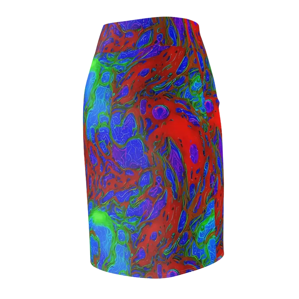 Cosmic Magma on Pencil Skirt — Back Side