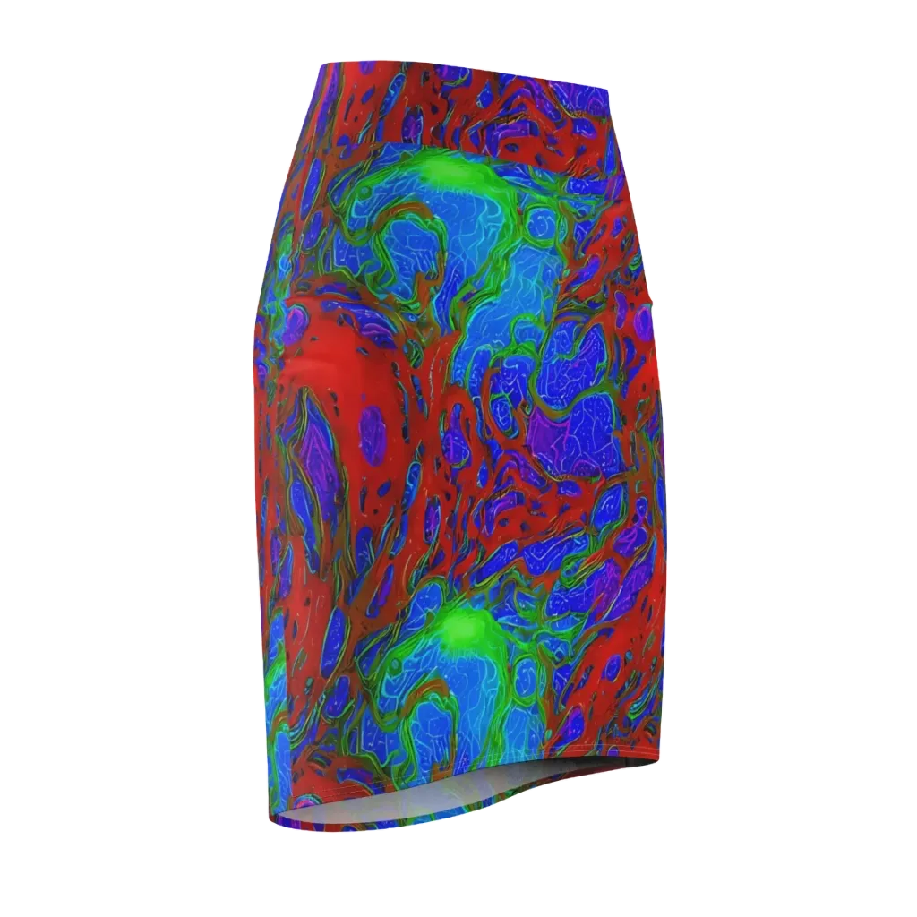 Cosmic Magma on Pencil Skirt — Front Side