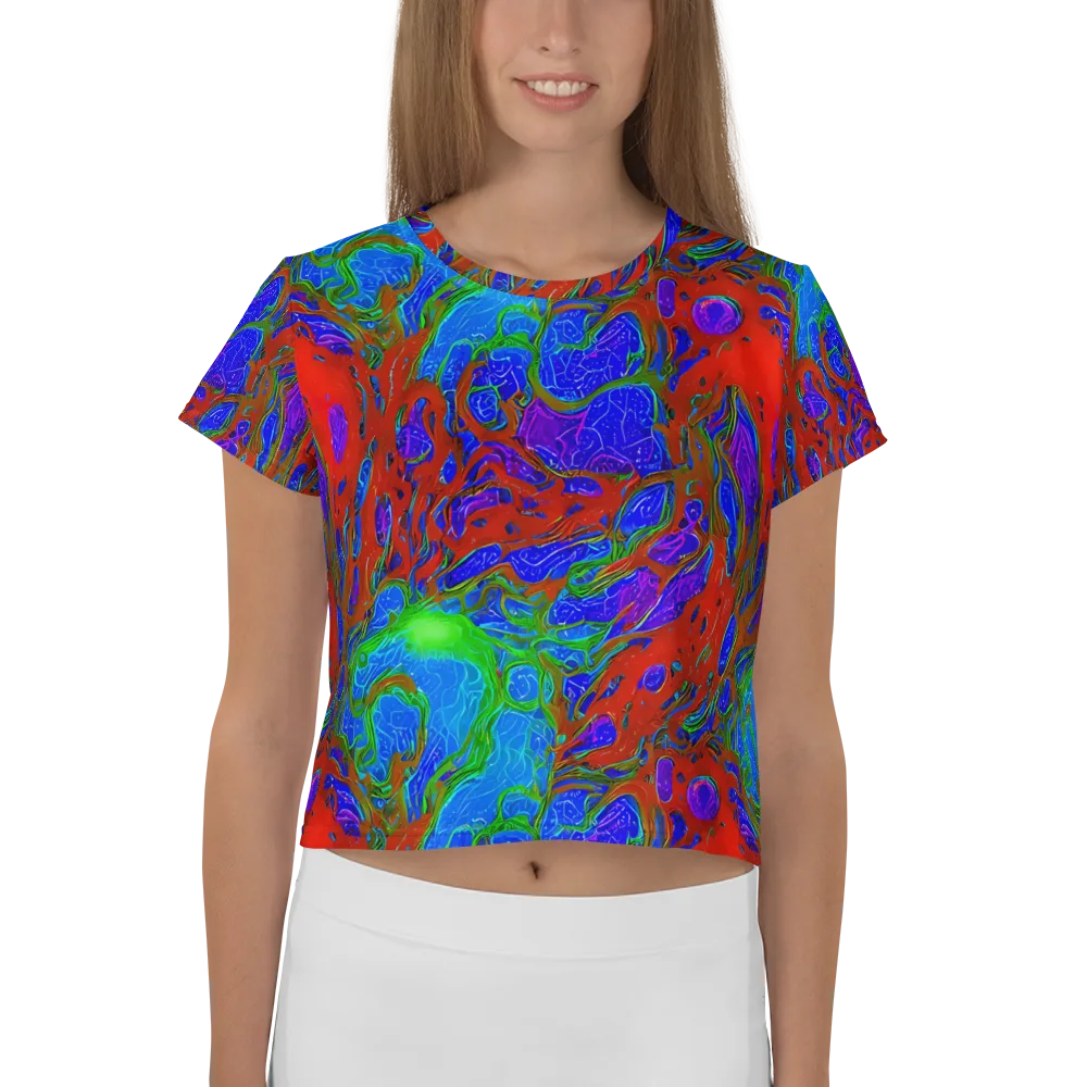 Cosmic Magma on Crop Tee — Front