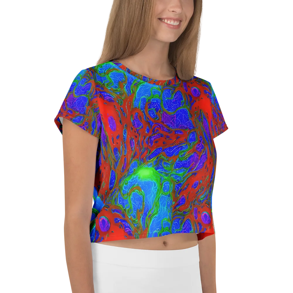 Cosmic Magma on Crop Tee — Right