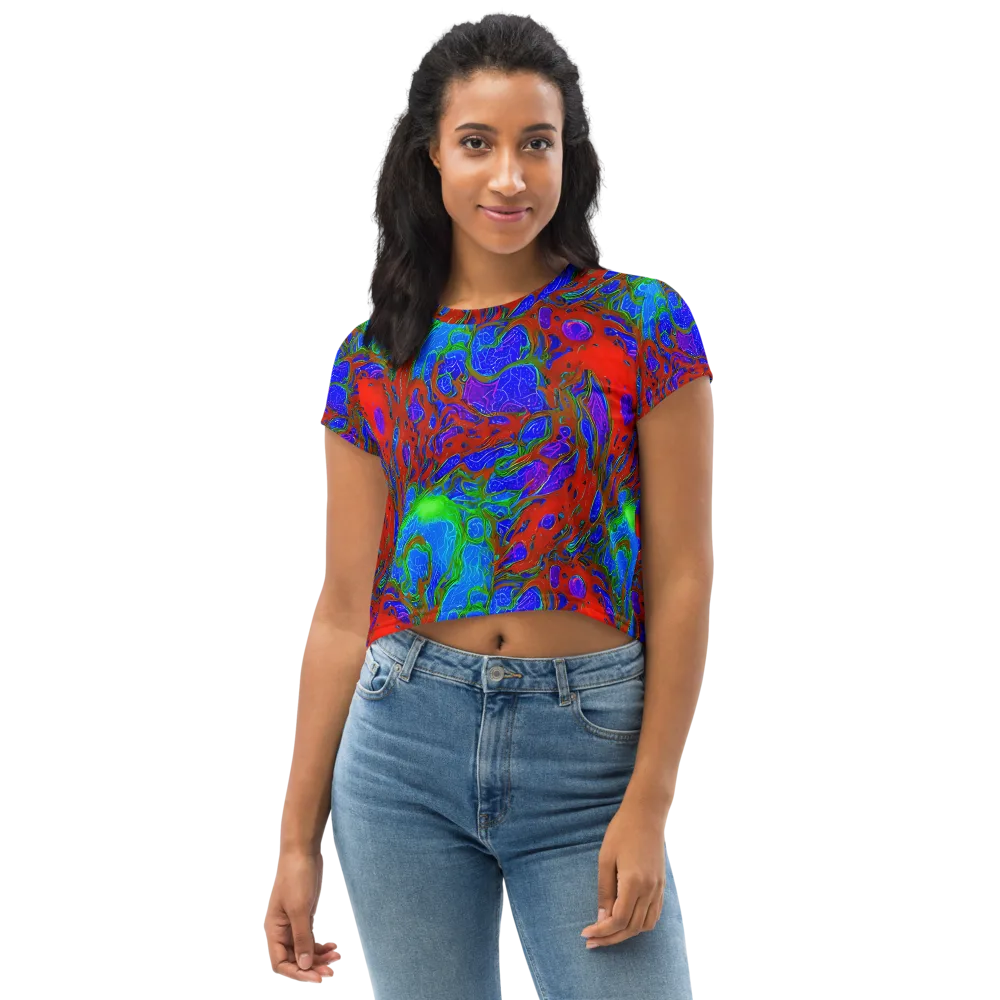 Cosmic Magma on Crop Tee — Front