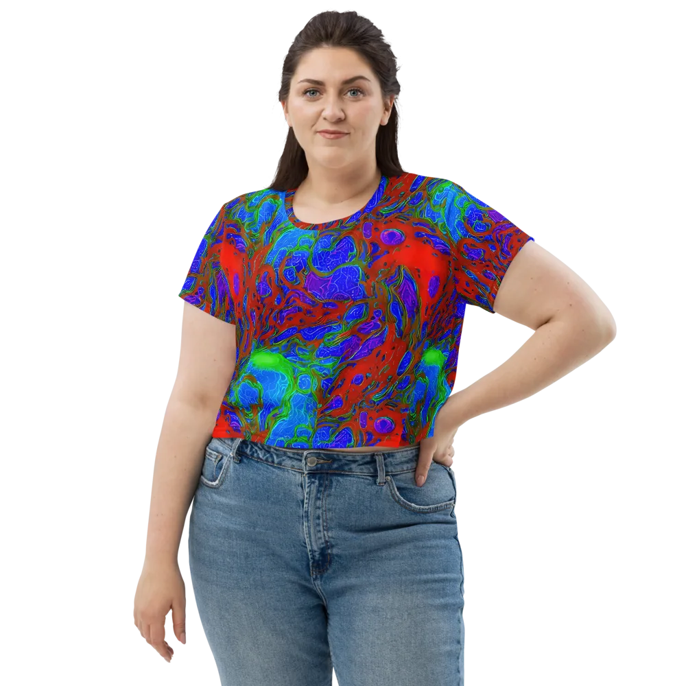 Cosmic Magma on Crop Tee — Front