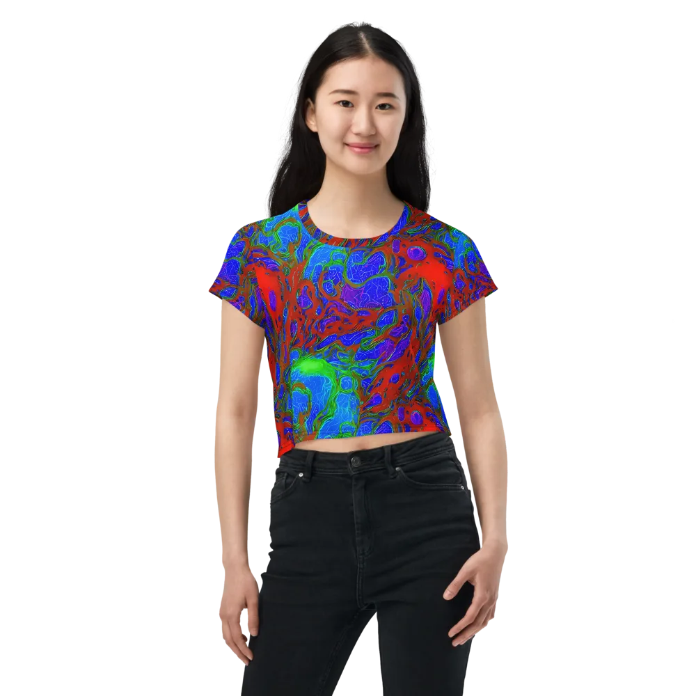 Cosmic Magma on Crop Tee — Front