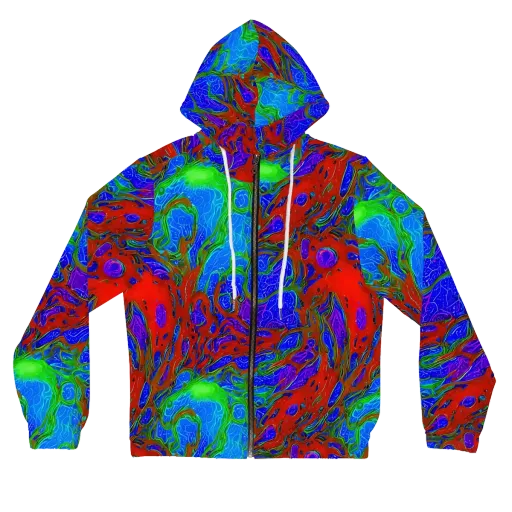 Cosmic Magma on a Women's Full-Zip Hoodie
