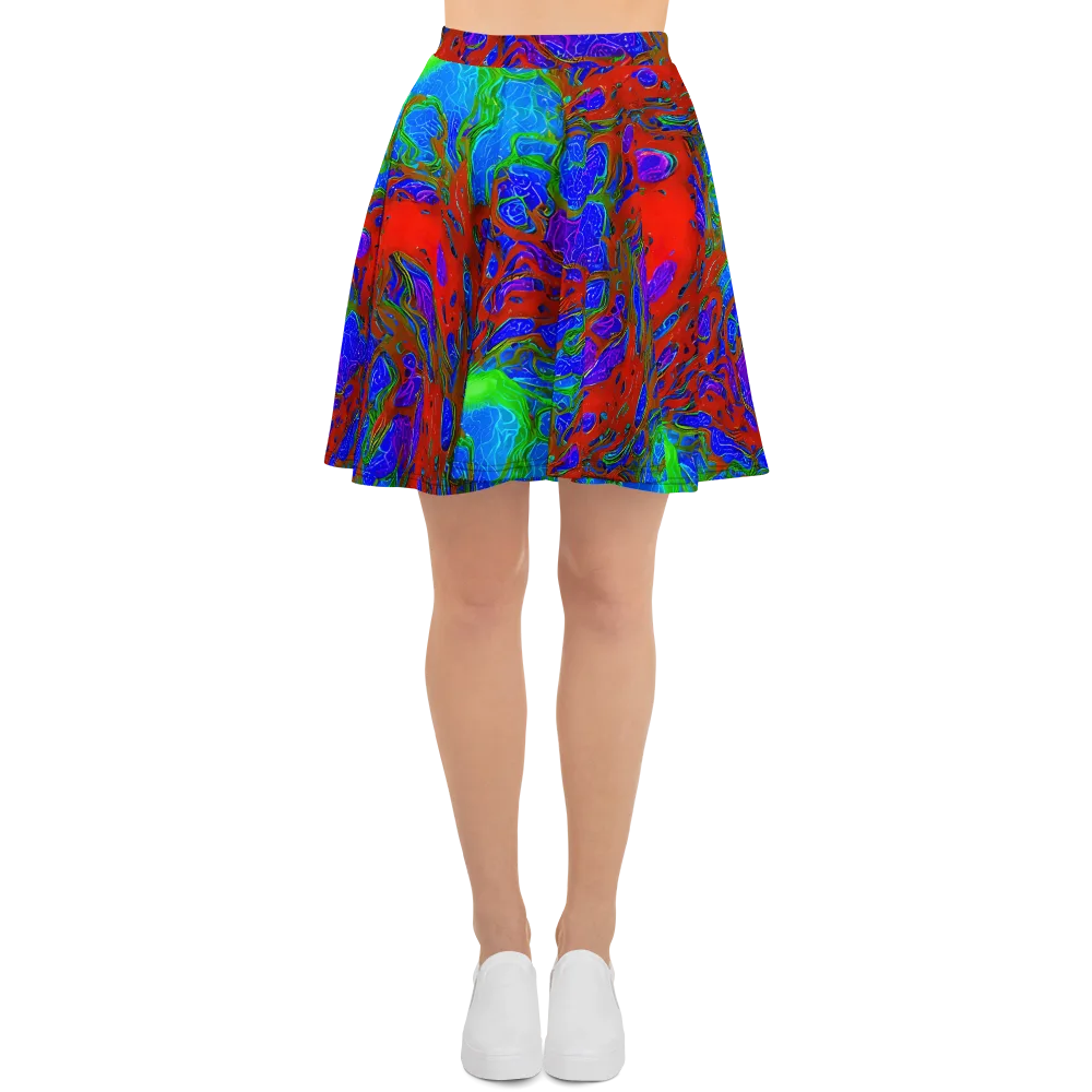 Cosmic Magma on Skater Skirt — Front