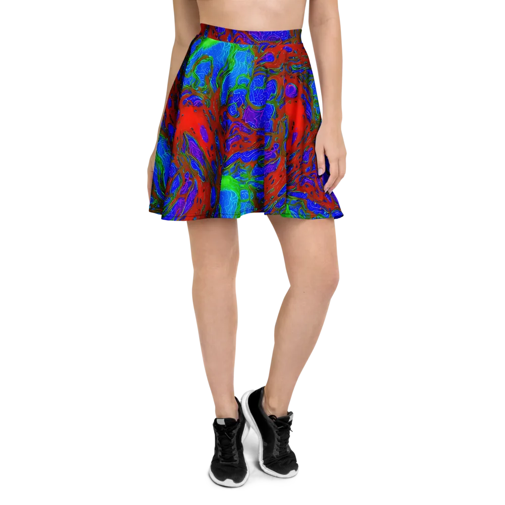 Cosmic Magma on Skater Skirt — Front