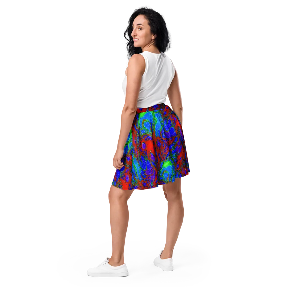 Cosmic Magma on Skater Skirt — Back