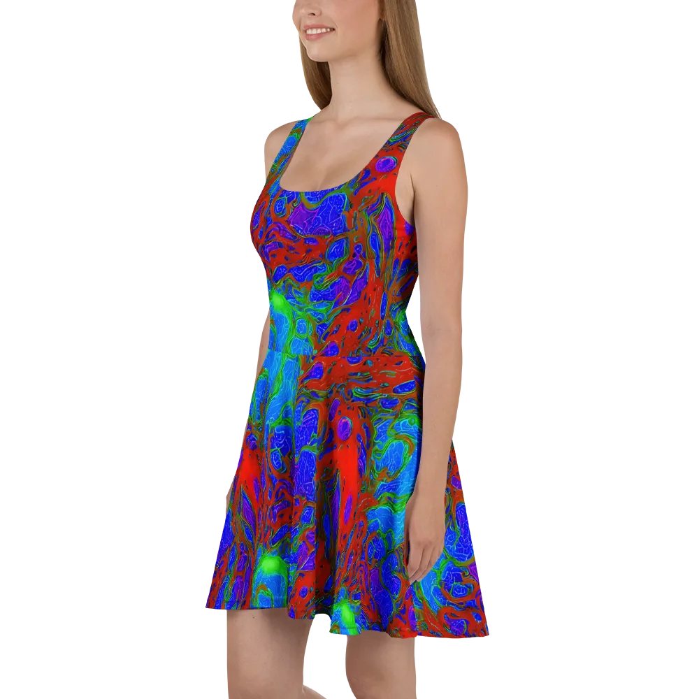 Cosmic Magma on Skater Dress — Left