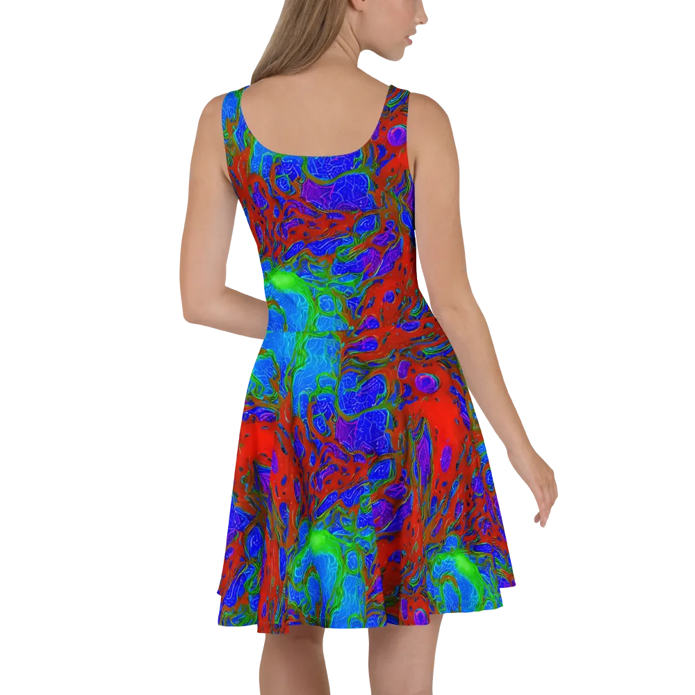 Cosmic Magma on Skater Dress — Back