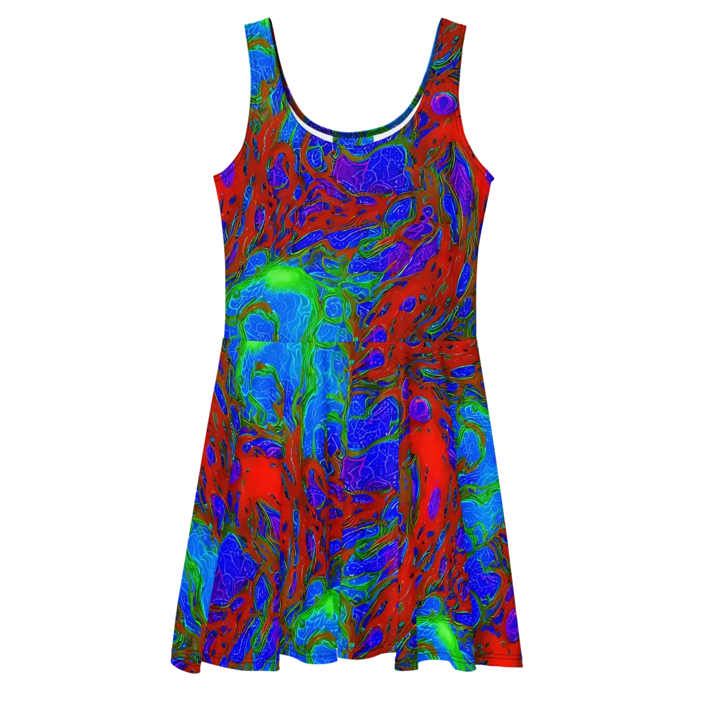 Cosmic Magma on Skater Dress — Front