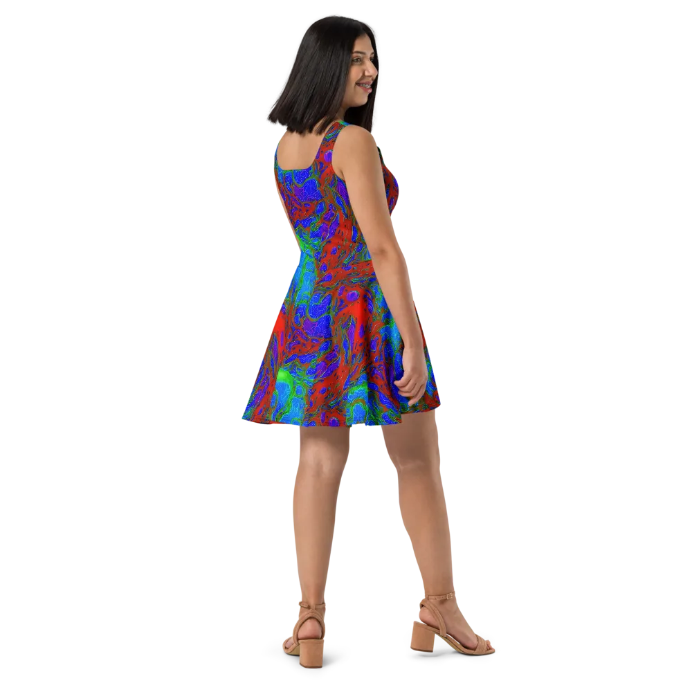 Cosmic Magma on Skater Dress — Right