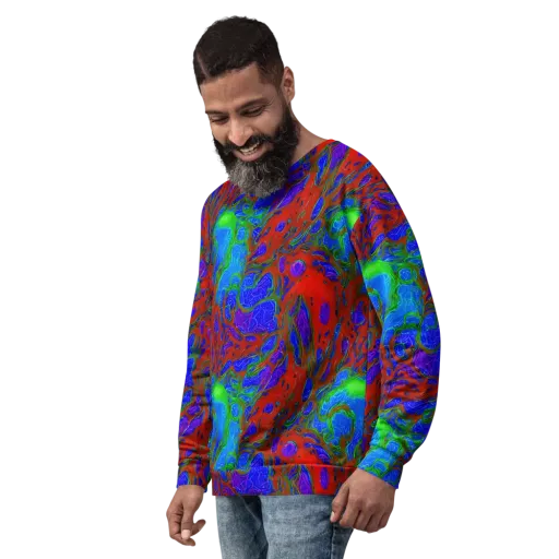 Cosmic Magma on a Sweatshirt