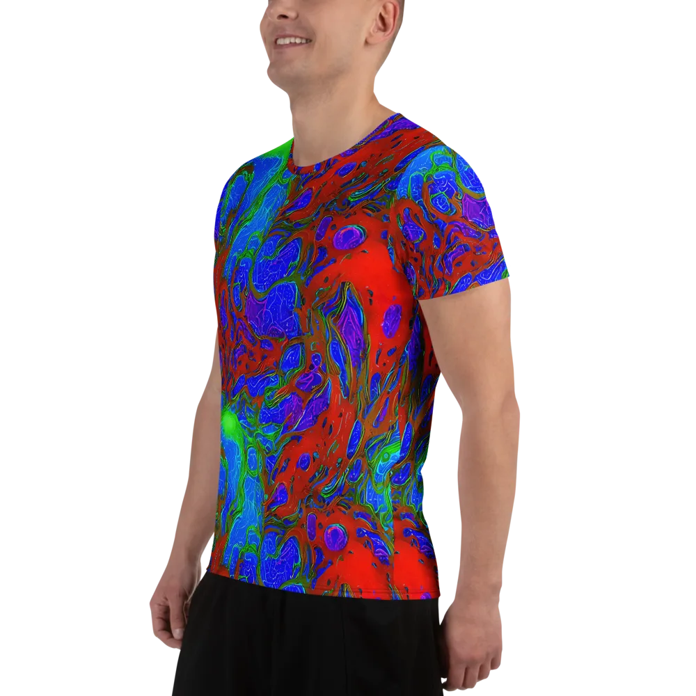 Cosmic Magma on Men's Athletic T-Shirt — Left