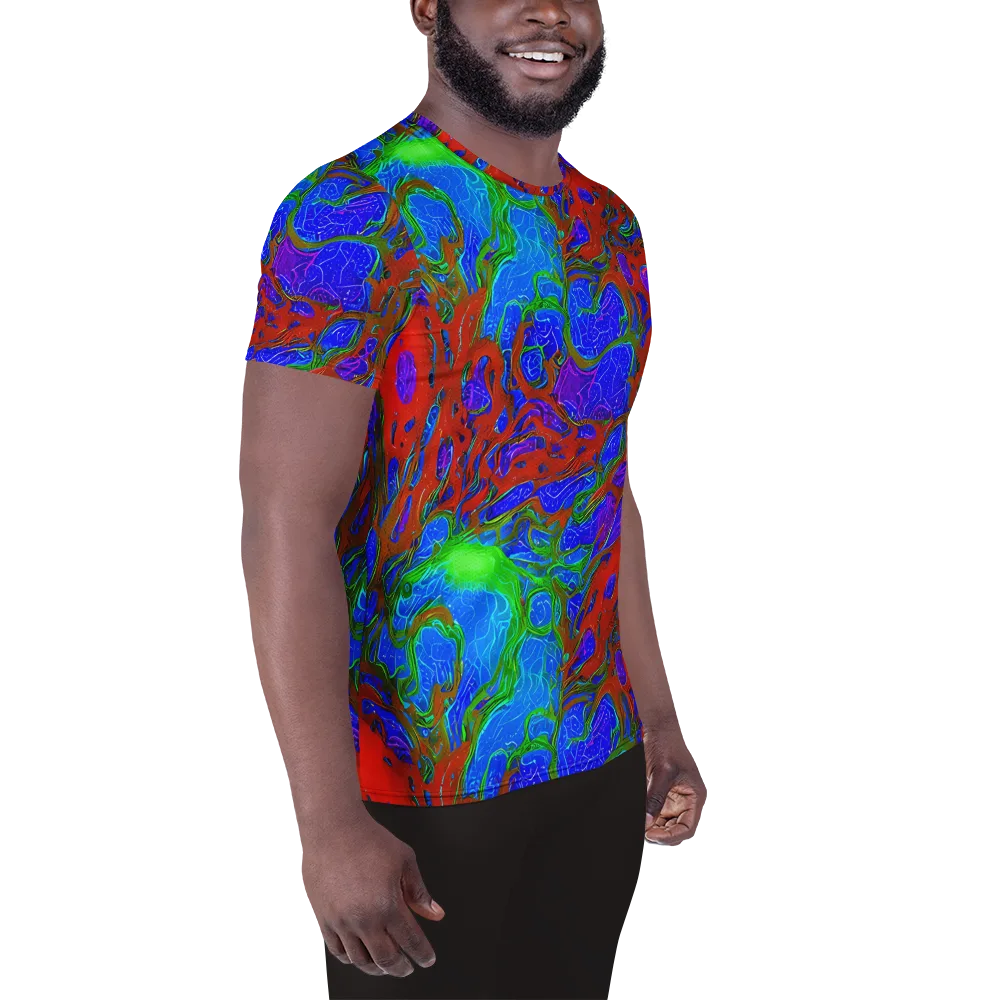 Cosmic Magma on Men's Athletic T-Shirt — Right