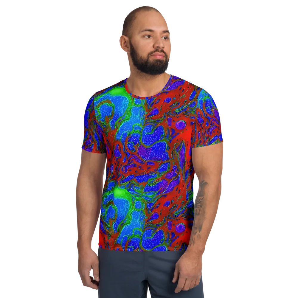Cosmic Magma on Men's Athletic T-Shirt — Front